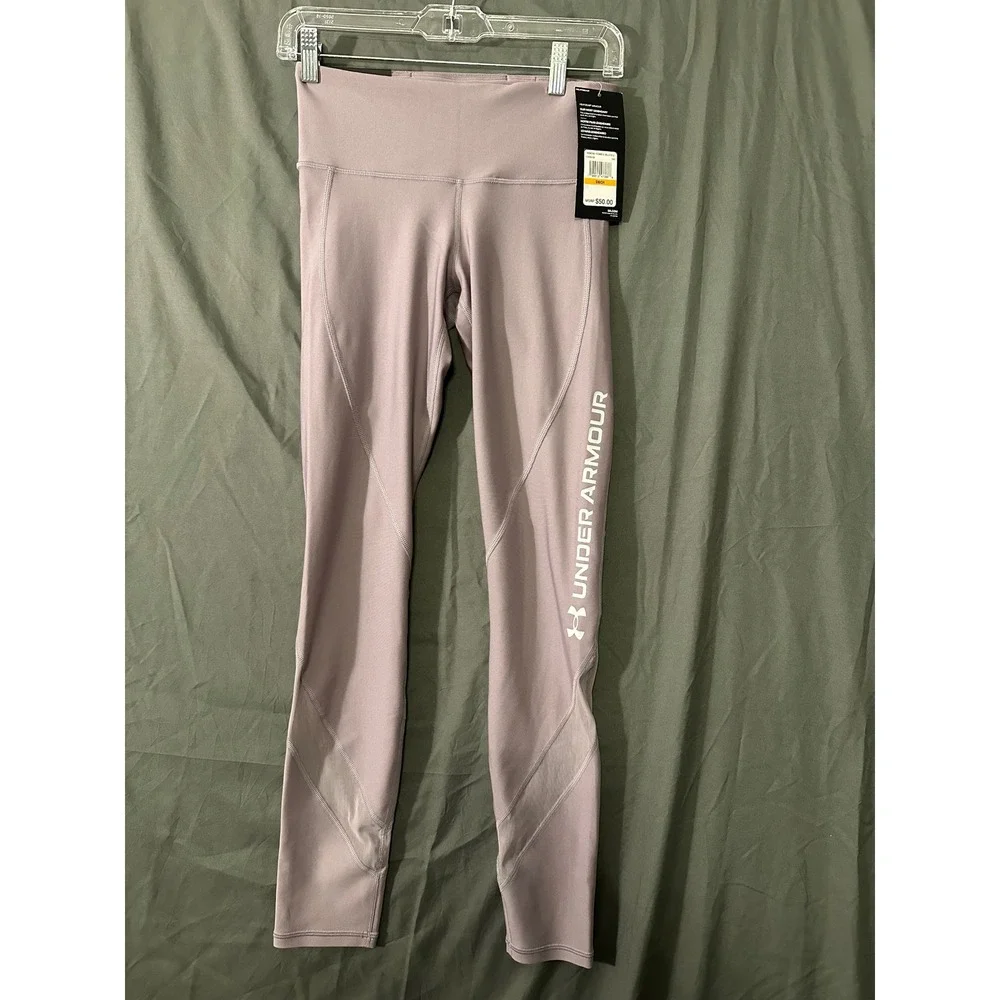 Under Armour Womens HeatGear Armour High Rise Compression Leggings Purple SM NWT